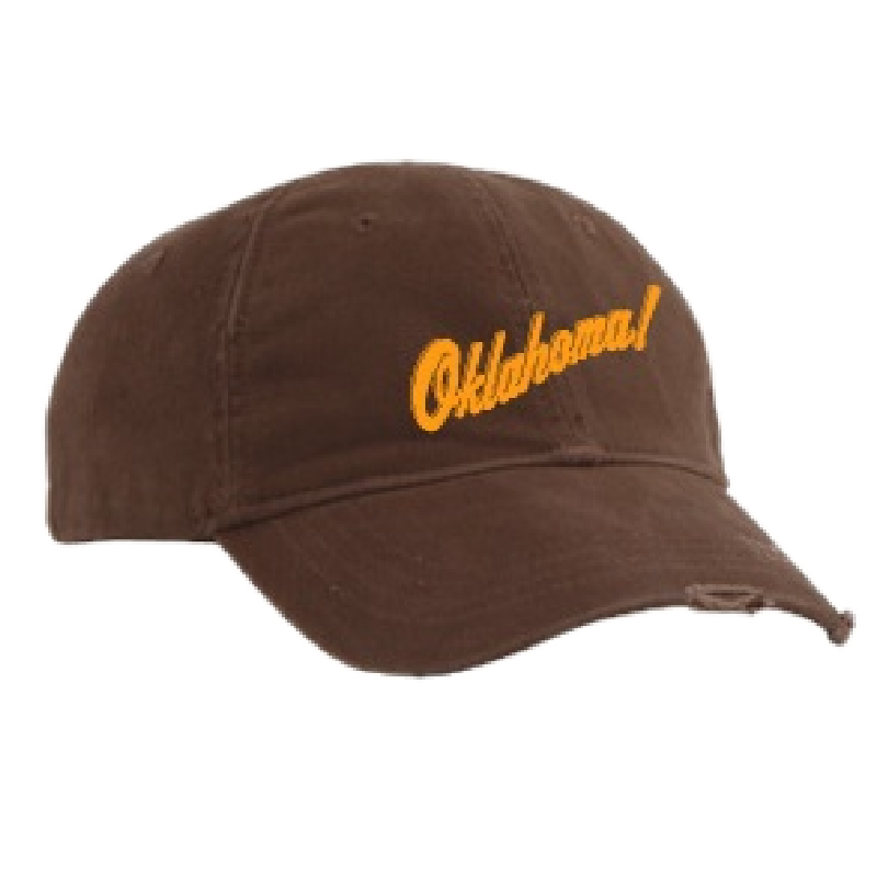 Oklahoma Distressed Brown Ballcap