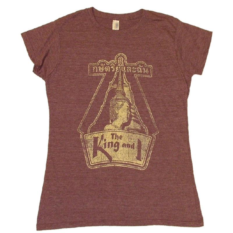 King and I Ladies Heather Maroon Tee- Customizable